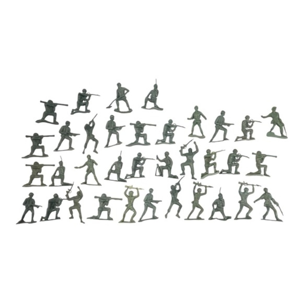 Lot of 70 Green Army Men Muticolor Cowboys Indians Cream Color Army Men Soldiers - Picture 2 of 4